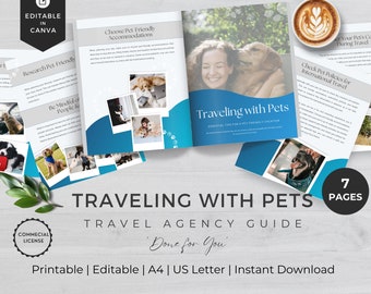 Travel Agent Guide for Pet Owners | Digital Brochure Template | Travel Agency Ebook | Vacation Ebook | Girls Trip | Digital Travel Guide