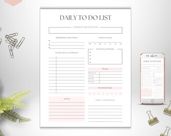 Daily To Do List Templates for Business Owners | Printable Daily Planner | Daily Printable To Do List | Instant Download | Daily Task List