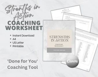Coaching Worksheet, INSTANT DOWNLOAD, Done for You, Lead Magnet, Life Coaching Tool, Canva Template, Coaching Resources GR02