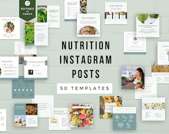 栄養 Instagram テンプレート | 健康コーチ Instagram テンプレート | 健康とウェルネス | Canva テンプレート | 栄養士テンプレート | 健康的な投稿
