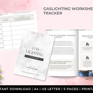 Codependency Worksheet | INSTANT DOWNLOAD | Gaslighting Is Not Real | Therapy Workbook | Editable Canva Template