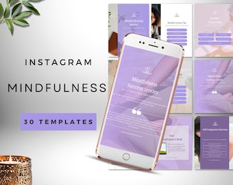 Wellness & Mindfulness Instagram Kit | Editable Canva Templates for Coaches, Yoga Instructors, Self-Care and Holistic Brands