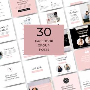 Facebook Group Engagement Booster Posts | INSTANT DOWNLOAD | Course Creator | Facebook Banner | Facebook Cover Photo | Facebook Canva