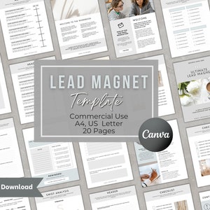 Lead Magnet Template, INSTANT DOWNLOAD, Done for You, Course Creator, Challenge Template, Marketing Book, Coaching Workbook