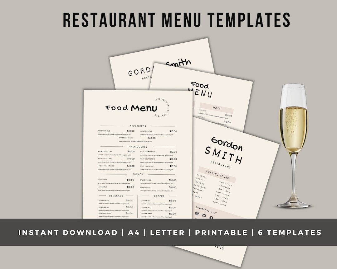 Image 12 for Sample Menu Design Templates