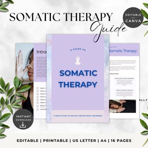 Somatic Therapy Guide, Emotional Regulation Workbook, Coping Skills for Trauma Healing, Self-Care Tools, Nervous System Support