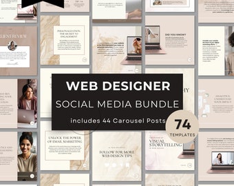 Web デザイン ソーシャル メディア | ソーシャル メディア テンプレートの代行 | Canva で編集可能 | Web デザイン ビジネス テンプレート | ソーシャル メディア エージェンシー