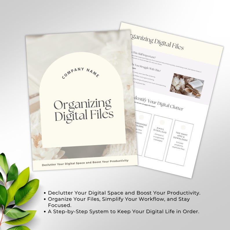 How to Organize Your Digital Files Printable | Declutter Your Computer ...
