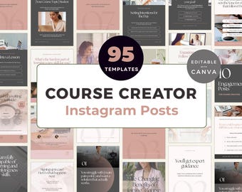 Social Media Templates for Course Creators | Promote your Online Course | Marketing Content for Educators | Digital Download