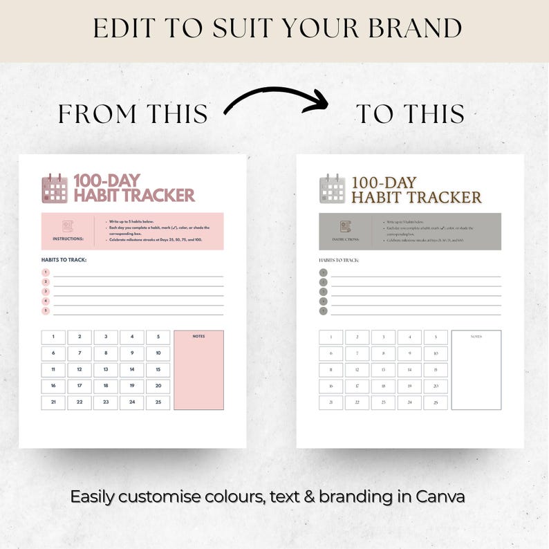 Printable Day Habit Tracker PDF | Tracker Sheet for Building New Habits ...