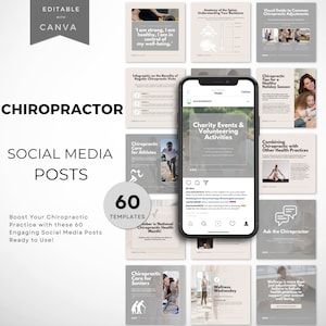 Chiropractors Instagram Post | Medical Care Business | Chiropractor Digital Marketing | Instant Download | Social Media Template