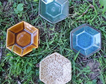 Hexagonal Ceramic Multi Purpose Ring / Trinket Dish