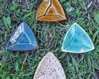 Triangular Ceramic Multi Purpose Ring / Trinket Dish