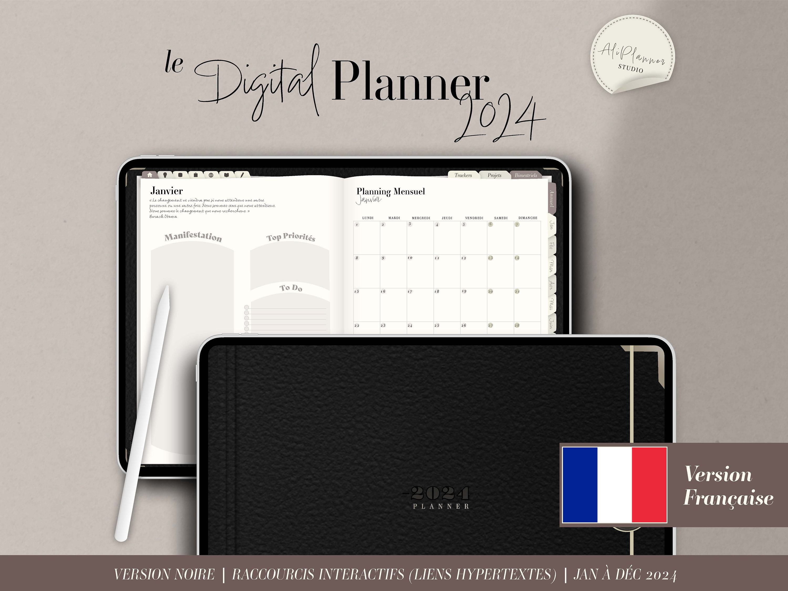 Agenda 2024 Semainier: Planificateur Francais A5 , Cadeau original homme  PAPA (French Edition)