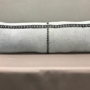 Vintage Turkish Kilim Rug Lumbar Pillow Cover (13&quot;x40&quot;)