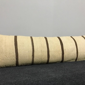11&quot;x39&quot; inches / Lumbar Pillow Cover Cushion Vintage Throw Pillow Cover , Bohemian Lumbar Cushion , Wool Lumbar , Lumbar Pillow Boho Lumbar
