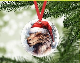 Dragon 8 Christmas Ornament Digital PNG