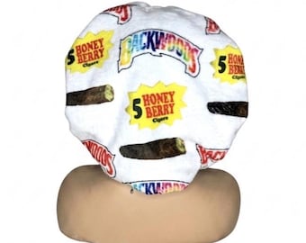 Backwoods inspired Adjustable Plush Bonnet Satin lined