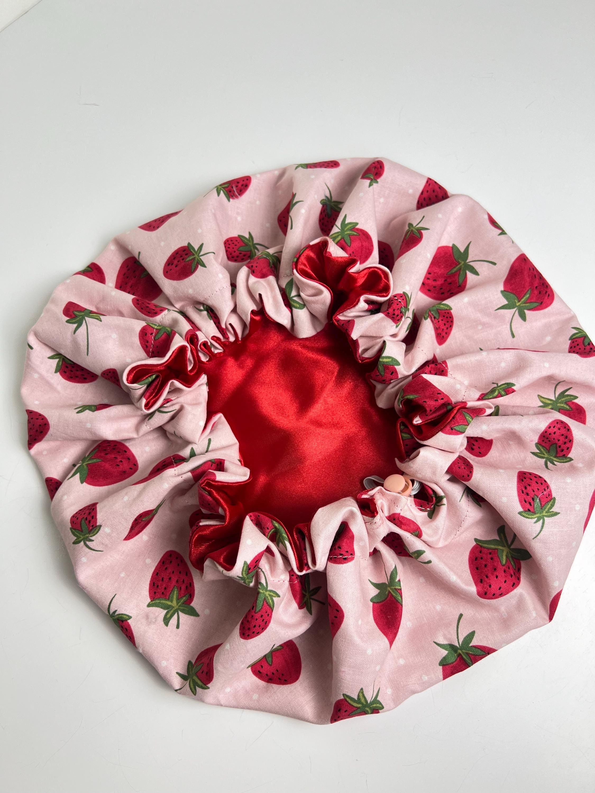 Strawberry Child Size Adjustable Bonnet - Etsy display picture 1