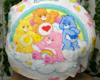 Rainbow bears satin Reversible Bonnet