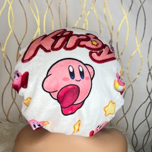 Kirb Plush yellow Satin Reversible Bonnet LIMITED Item