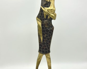 Signed Congolese Bronze Sculpture 'Maman Universelle' by Mwamba (1999)