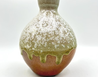 Mark Hewitt WMH Studio Pottery Bottle Vase, Crystalline Glaze, c. 1984–1995
