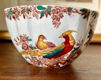 Royal Crown Derby "Olde Avesbury" English Bone China Fluted Bowl, 5" Diameter