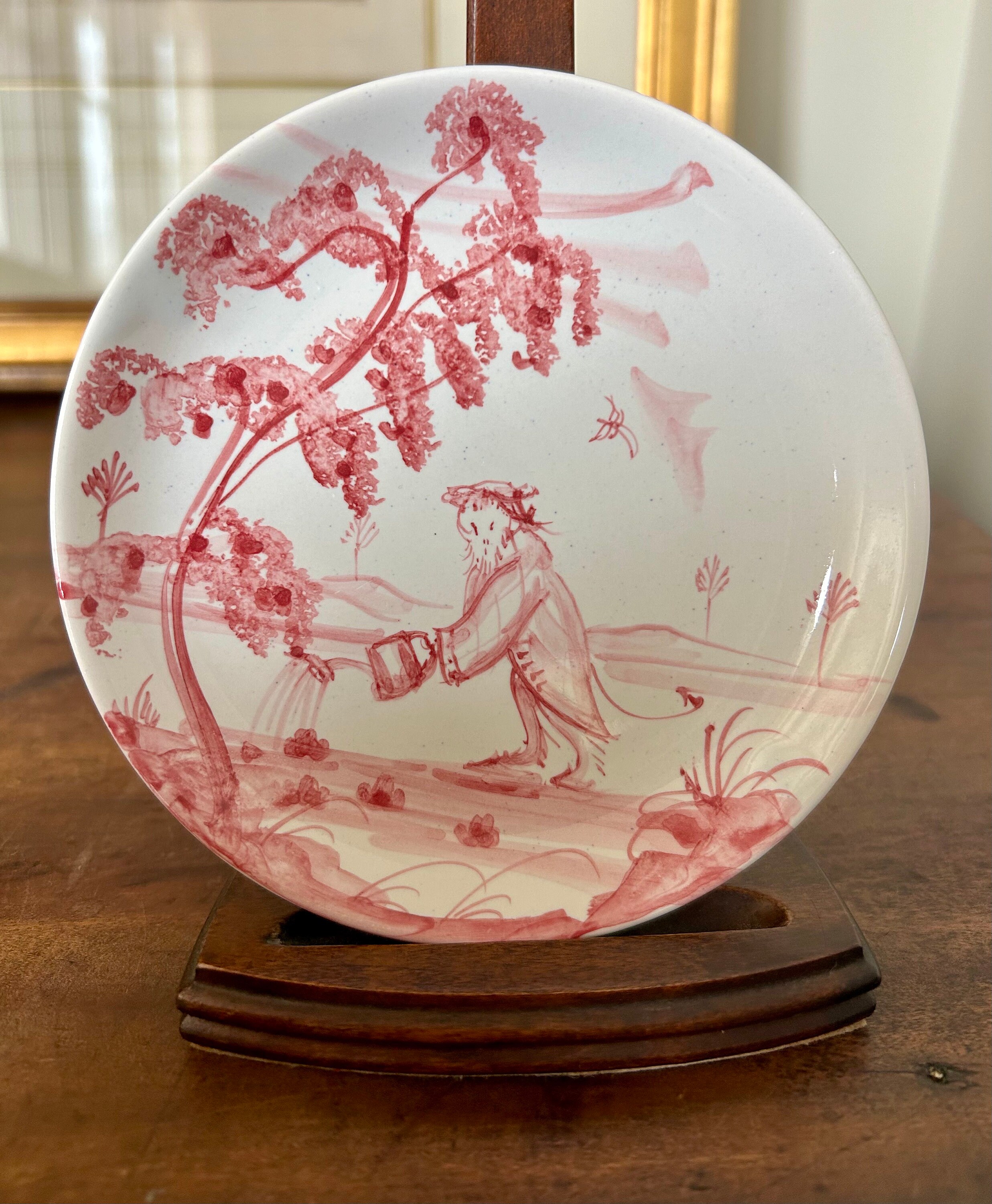 陶器　イギリス　オックスフォード製　デボラ・シアーズ　花瓶　花器　手描き 陶器 イギリス オックスフォード製 デボラ・シアーズ 花瓶 花器