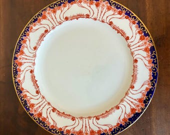 Royal Crown Derby Pattern 9987 Imari Bone China Plate, Cobalt & Gold, 9.25"