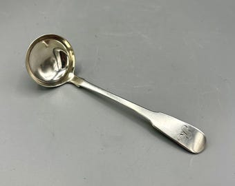 Antique 1822 Scottish Sterling Silver Sauce Ladle James McKay Edinburgh Fiddle Pattern