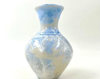 Phil Morgan Crystalline Glaze Vase, Signed NC Studio Pottery, 4 Inch Art Pottery