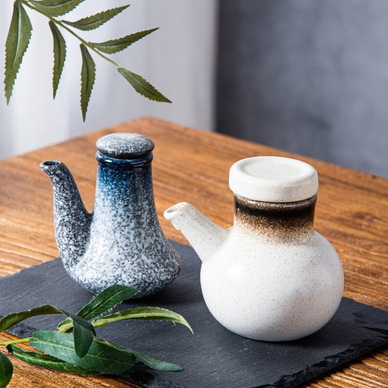 Japanese Soy Sauce Dispenser Contemporary Ceramic Oil Etsy