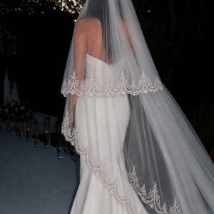 Double Scallop Veil - Etsy