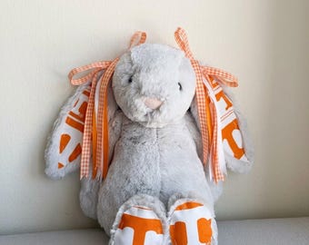 Custom College Bunny: Personalized Plush, Graduation Gift, Dorm Decor