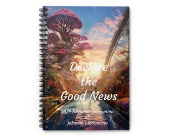 Declare the Good News JW 2024 Regional Convention Spiral Notebook Botanical Sun