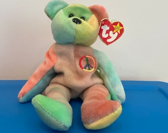 Peace Bear Beanie Baby With RARE ERRORS