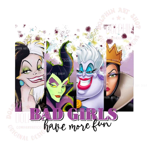 Bad Witches Club PNG, Bad Girls Png, Villain Gang Png, Villains Wicked Png, Family Trip Png, Family Vacation Png, Digital Download