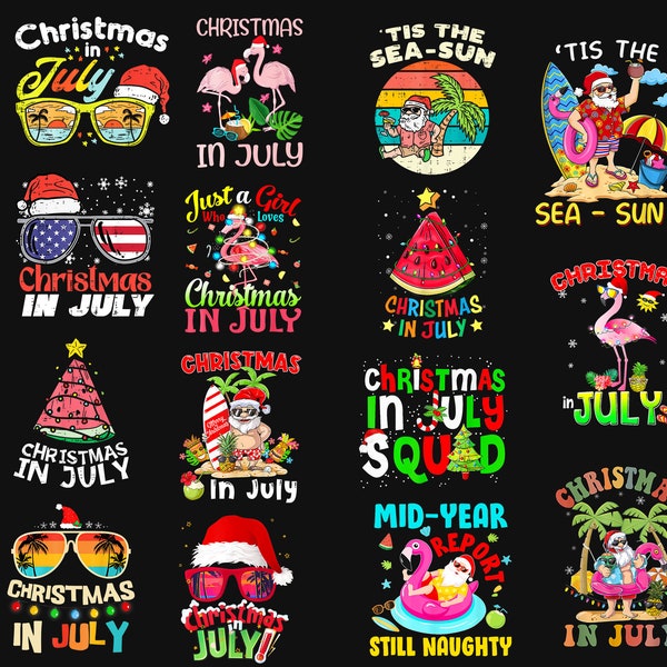 Christmas In July Png Bundle, Watermelon Christmas Tree Summer Vacation PNG, Summer Vibes Png, Tropical Summer Png, Holiday Png, PNG File