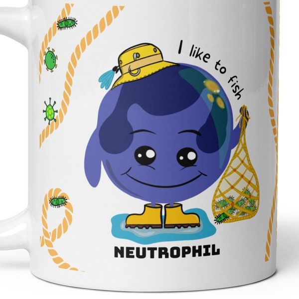 Neutrophil Cell Mug - I like to fish