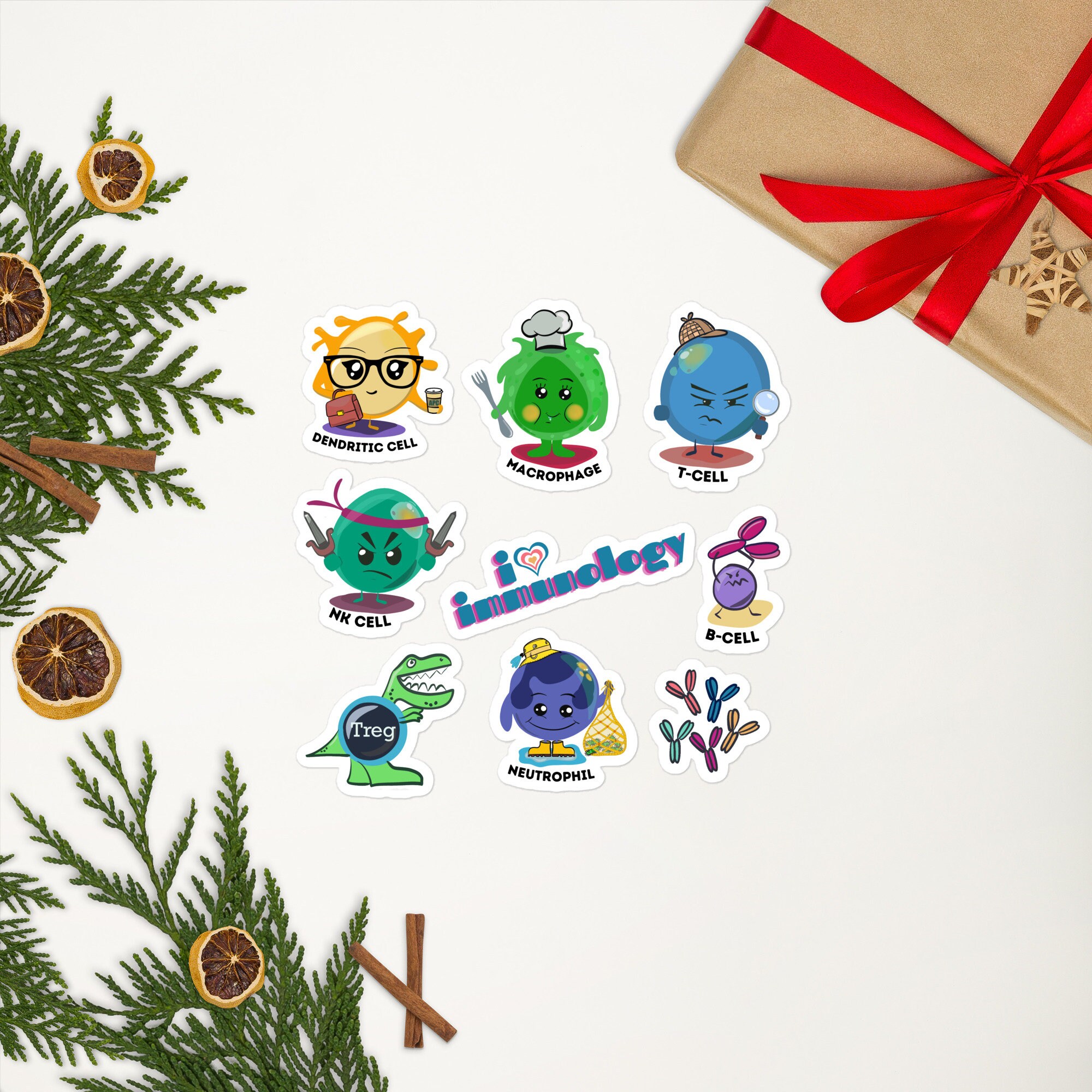 Immunology Sticker Sheet Labbook Designs Original Characters Laboratory ...