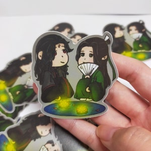 Matte Vinyl Sticker Bingqiu Luo Binghe and Shen Qingqiu Chibi |Scum Villain&#39;s Self-Saving System/ SVSSS/ MXTX