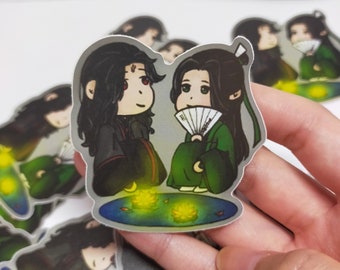 Matte Vinyl Sticker Bingqiu Luo Binghe and Shen Qingqiu Chibi |Scum Villain's Self-Saving System/ SVSSS/ MXTX