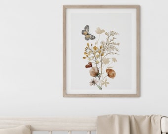 Boho Nursery Wall Art, Floral Nursery Prints, Boho Nursery Decor, Girl Nursery Decor, Wildflower Nursery Decor, Girls Wall Art, Flower print
