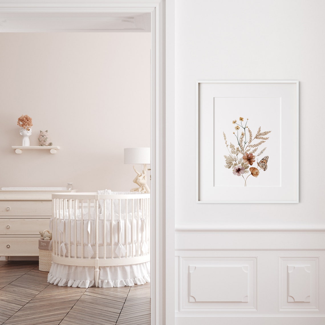 Boho Nursery Wall Art, Floral Nursery Prints, Boho Nursery Decor, Girl ...