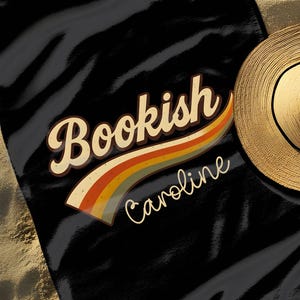 Personalized Retro Bookish Beach Towel  Custom Name Towel Gift for Reader Summer Beach Essential  for Literary Girl Gift for Book Lover