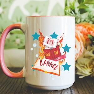 Banned Book Lover Mug: Free Speech Gift for Readers