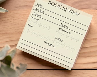 Book Review Post-it Note Pad: 3x3 Mini Book Tracker