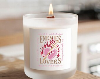 Bookish Scented Candle for Romance Readers
