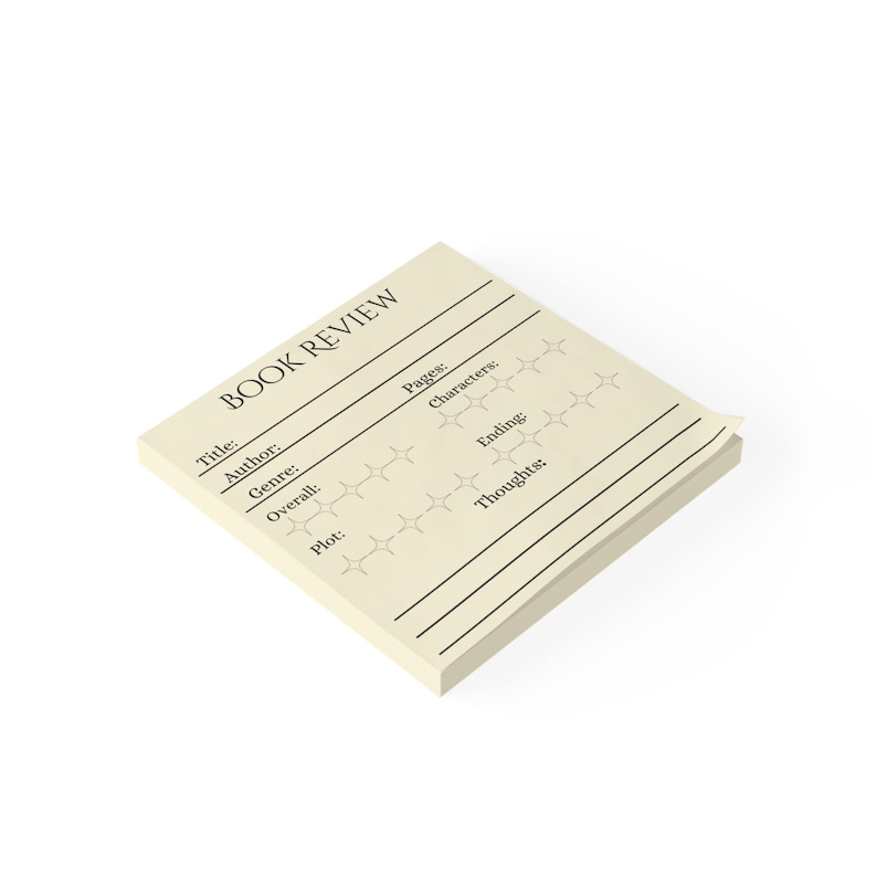 Book Review Post-it Note Pad: 3x3 Mini Book Tracker image 7